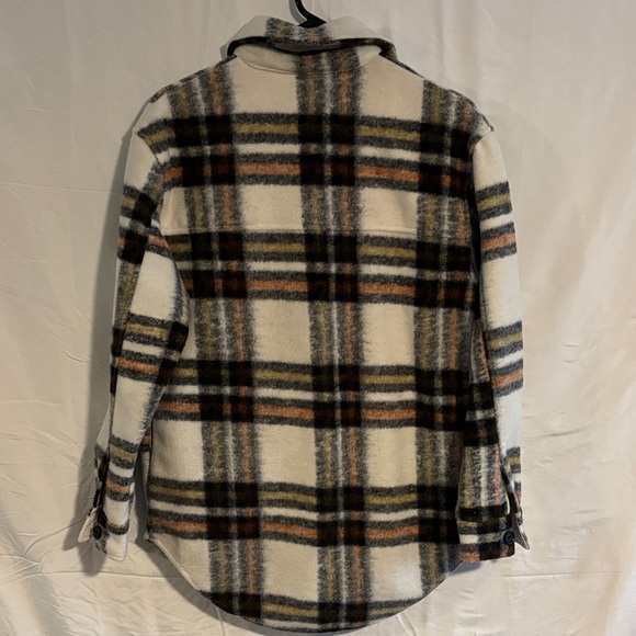 Plaid Button-Up Shirt Jacket - Picture 3 of 5